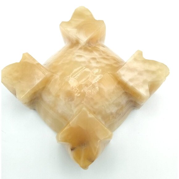 Vintage Onyx Aztec Calendar Carved Ashtray Marble Mexico Mid Century Decor Heavy - Picture 13 of 13